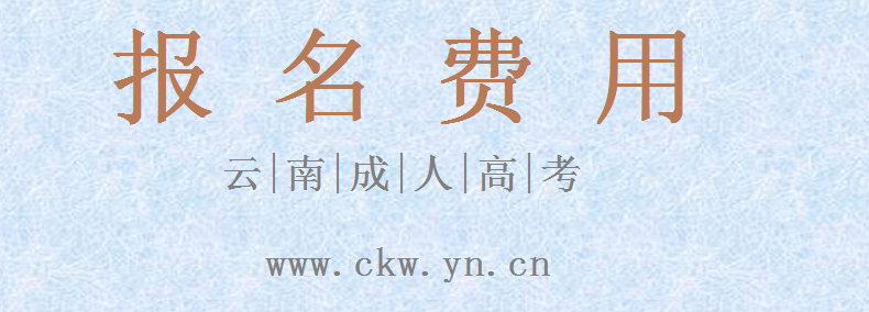 云南省成人高考報名費用
