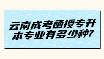 云南成考函授專升本專業