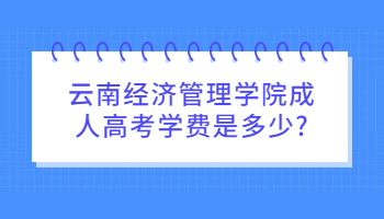 云南經(jīng)濟管理學(xué)院成人高考