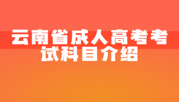 云南省成人高考考試科目