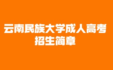 2024年云南民族大學(xué)成人高考招生簡章